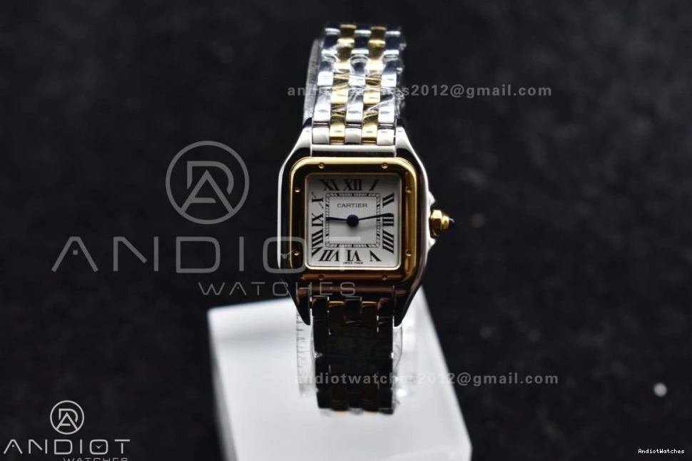 Ronda on Dial 1002 SS YG SS Quartz BVF Best Panthère UrbanChic YG 1:1 Bracelet White Edition 22mm 0314